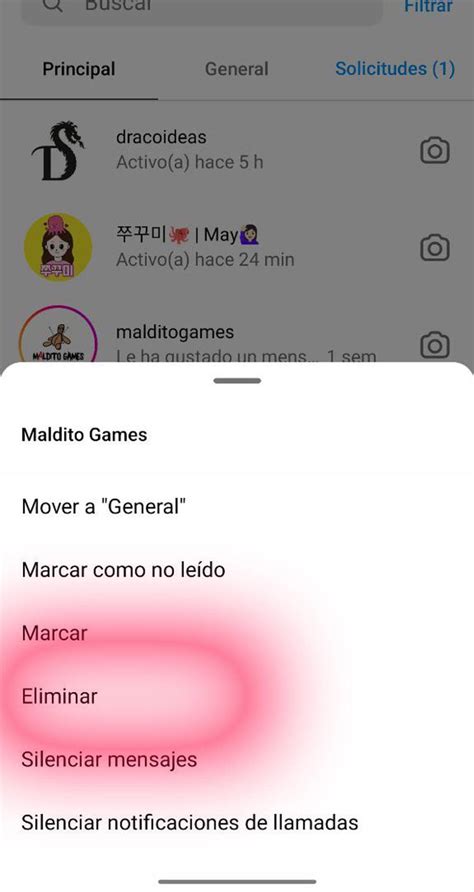 como eliminar todos los mensajes de instagram